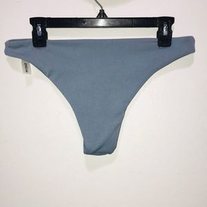 SHEIN Ribbed Bikini Bottom Blue Large